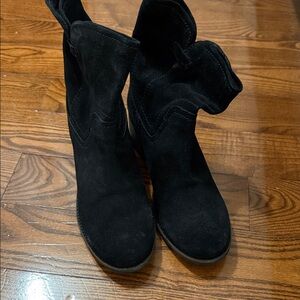 Diba Black Suede Ankle Boots